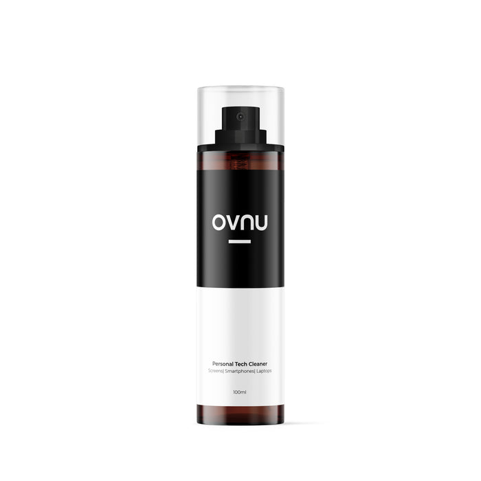 OVNU Personal Tech Cleaner | 100ml Spray | 2x Reusable Cloths