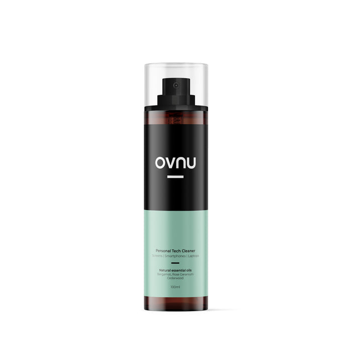 OVNU 電子專用佛手柑淨化除菌噴霧套裝｜精油消毒清潔噴霧（100ml）+ 專用抗菌毛巾（2條）